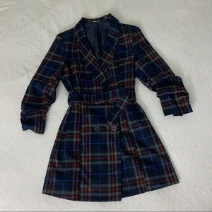 Checkered Blazer Dress